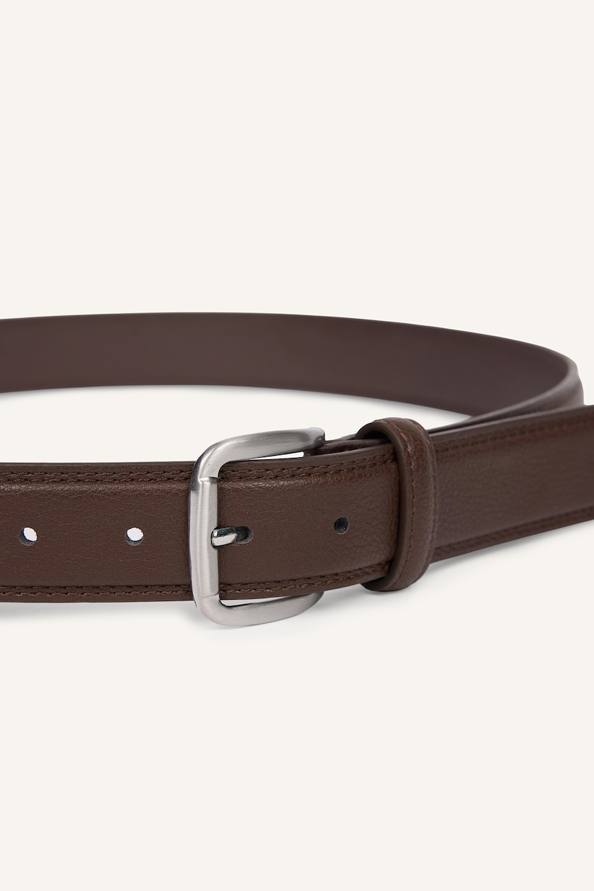 MAN Brown Man Faux Leather Casual Belt