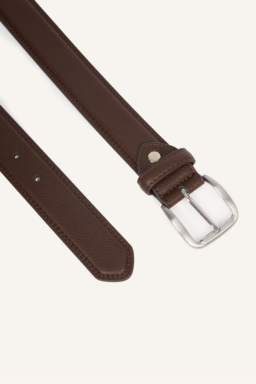 MAN Brown Man Faux Leather Casual Belt