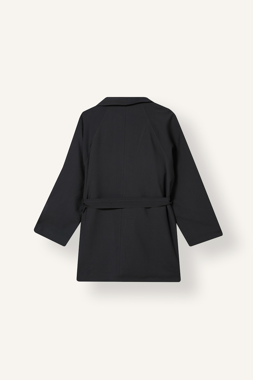 WOMAN Anthracite Regular Fit Belted Trench Coat