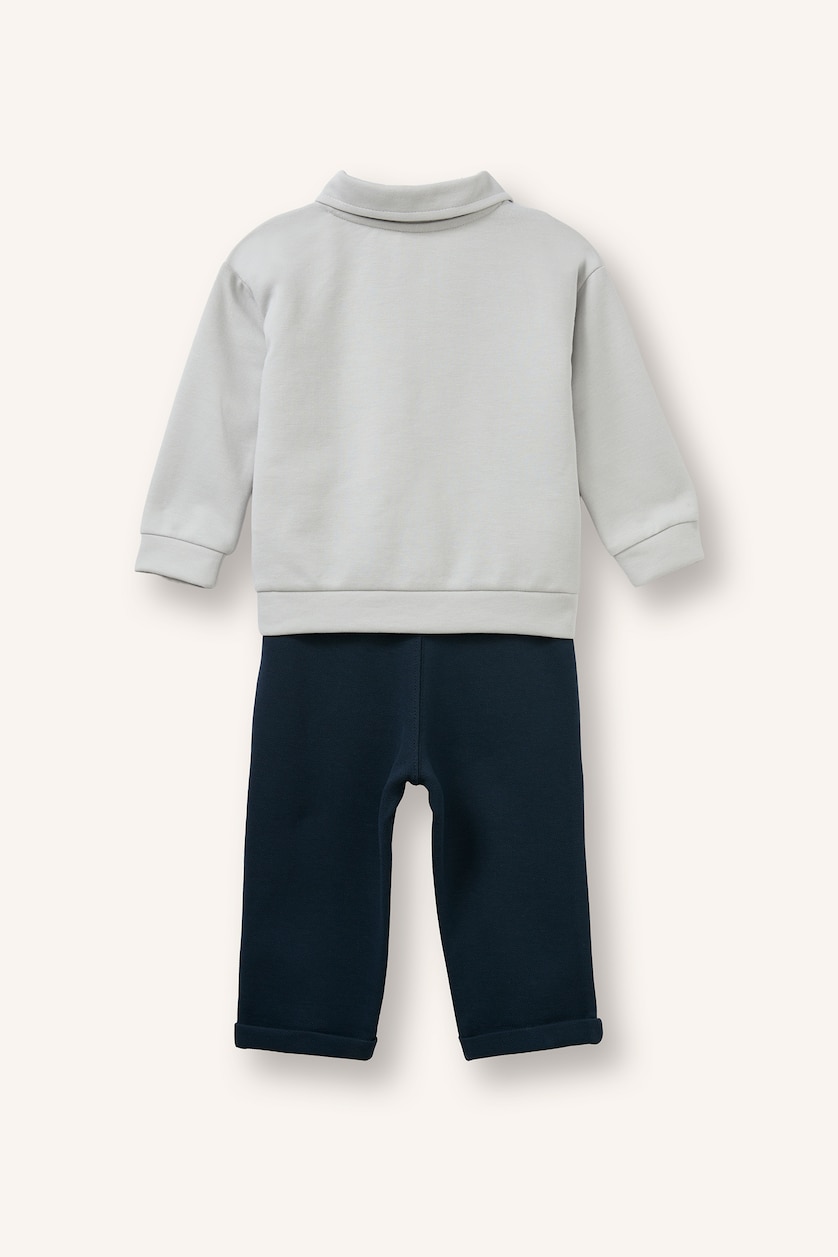 Baby Boy Light Grey سيت ولادي - قطعتين