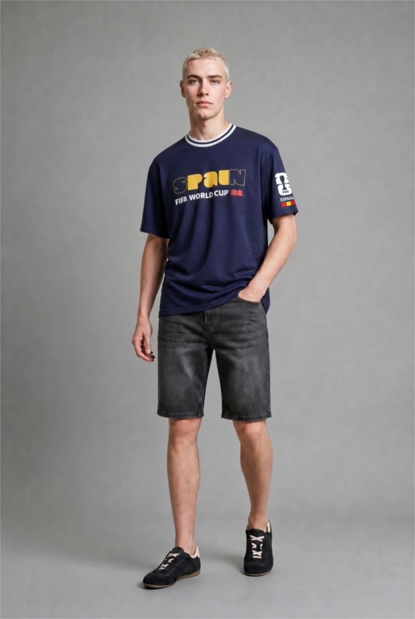 Men NAVY Boxy Fit Short Sleeve T-Shirt