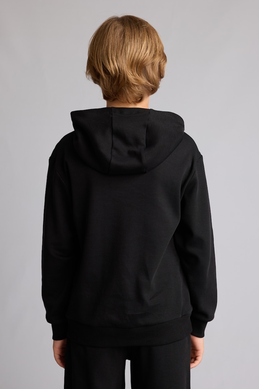 GARÇONS Noir Ensemble Sweat capuche avec poche kangourou et Jogging large pour garçon