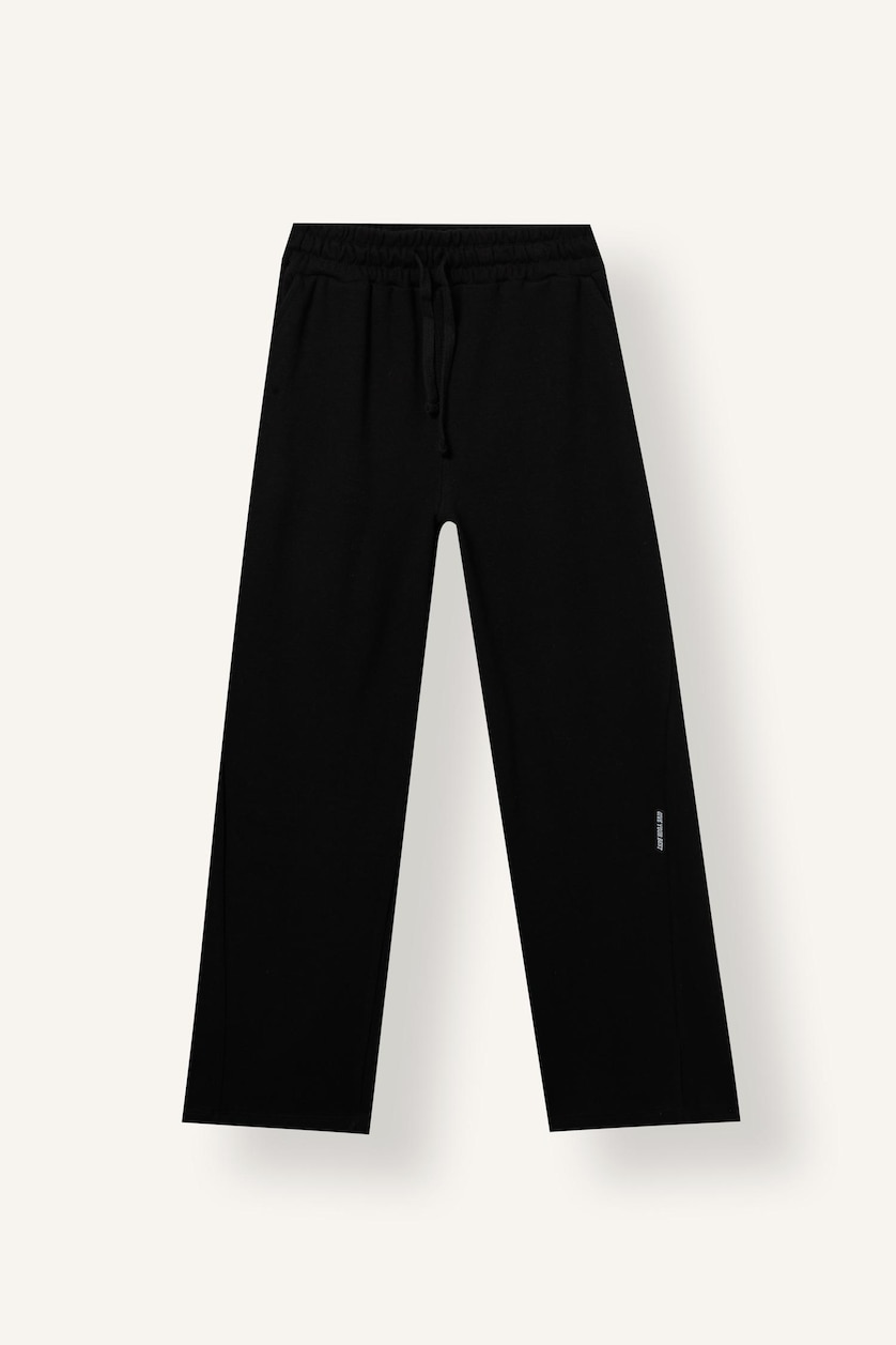 BOYS & TEENS Black Boy Printed Hooded Sweatshirt and Wide Leg Sweatpants 2-Piece Set