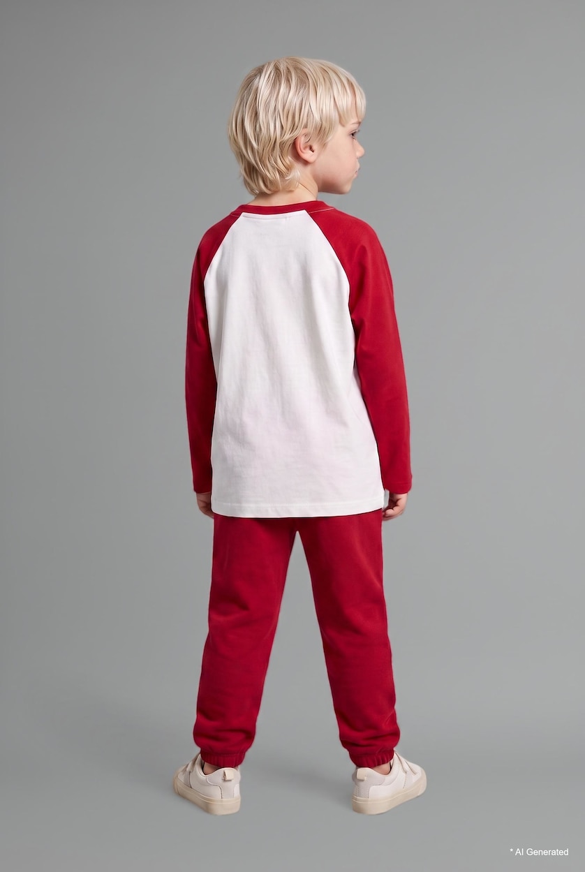 Baby Boy Red Baby Boy 100% Cotton Oversize Graphic 2 Piece T-Shirts