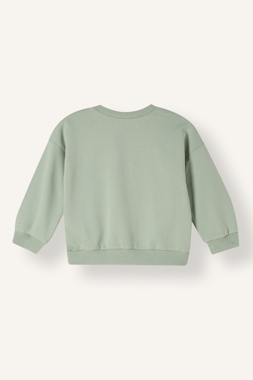 Erkek Bebek Açık Haki Baskılı Oversize 2'li Sweatshirt Erkek Bebek