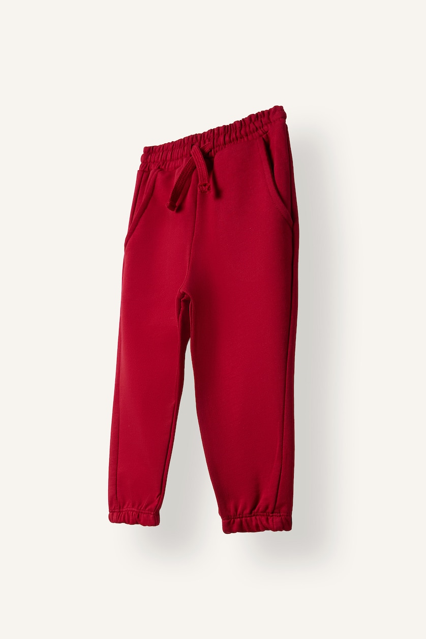 Baby Boys Red 2 piece Oversize Fit Normal Waist Trousers