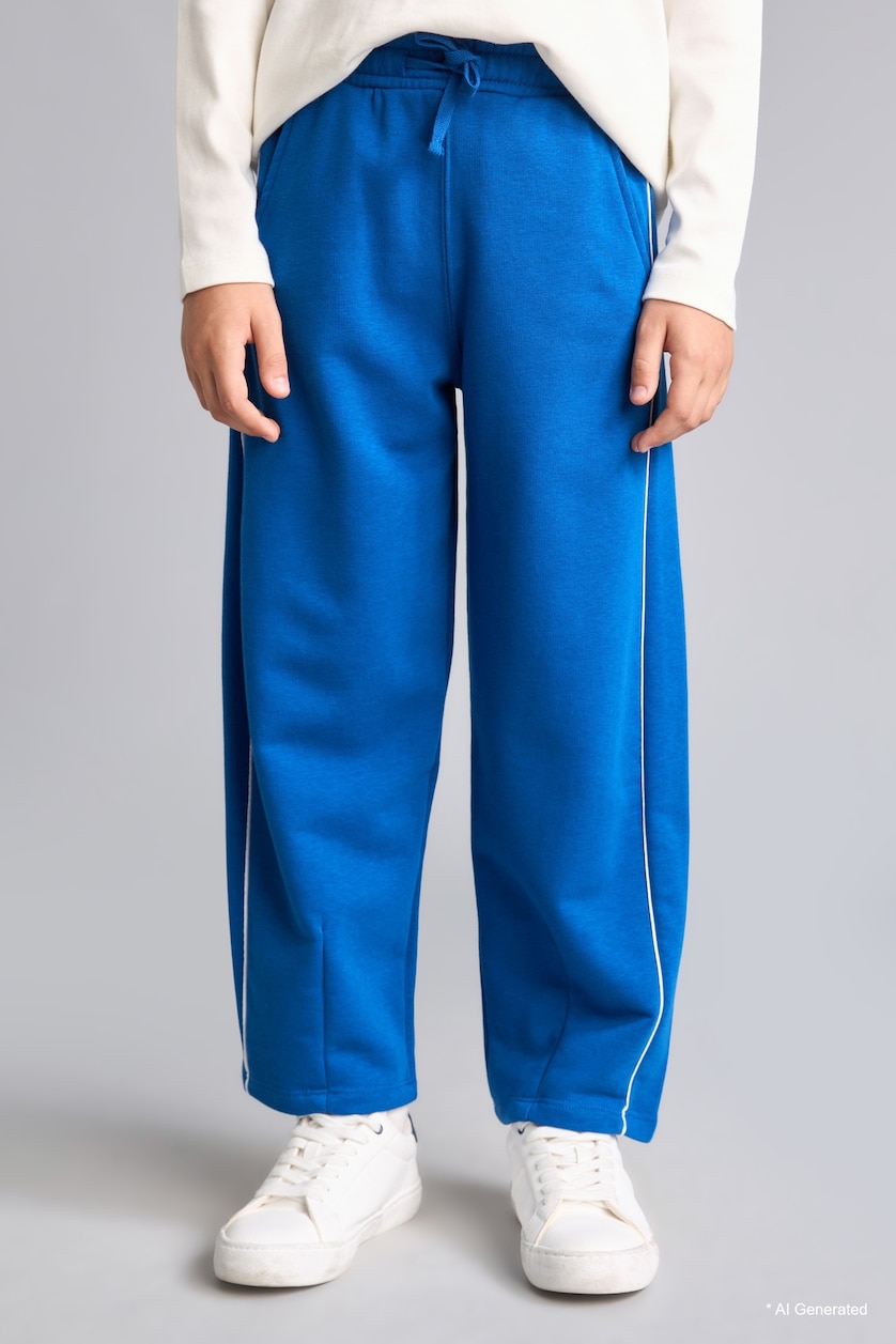 Erkek Çocuk - Genç Erkek Royal Pamuklu Barrel Fit Eşofman Altı Erkek Çocuk