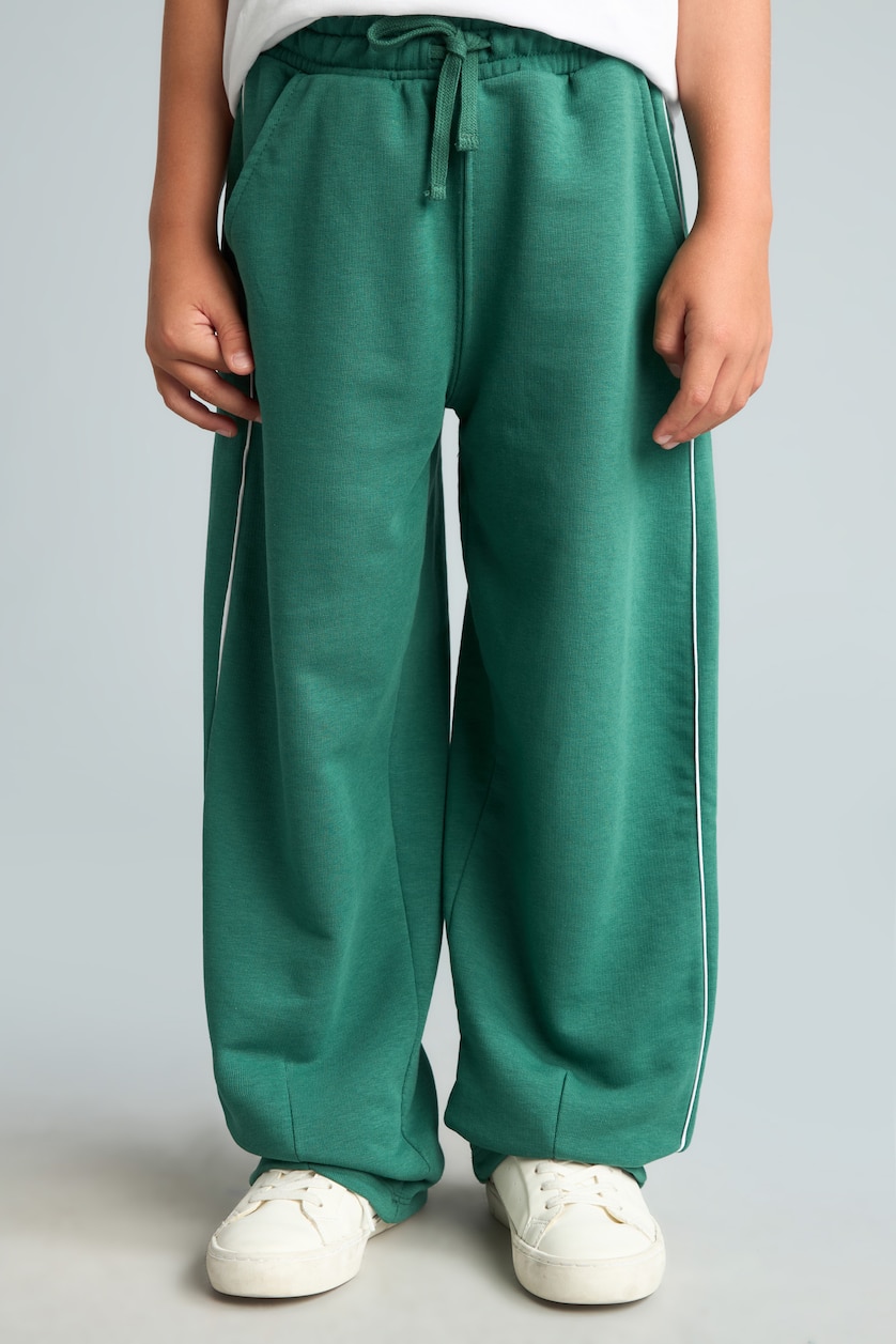 Erkek Çocuk - Genç Erkek Yeşil Barrel Fit Eşofman Altı Erkek Çocuk