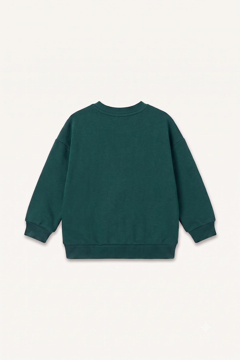 BABY BOY Dark Green Baby Boy Oversize Sweatshirt