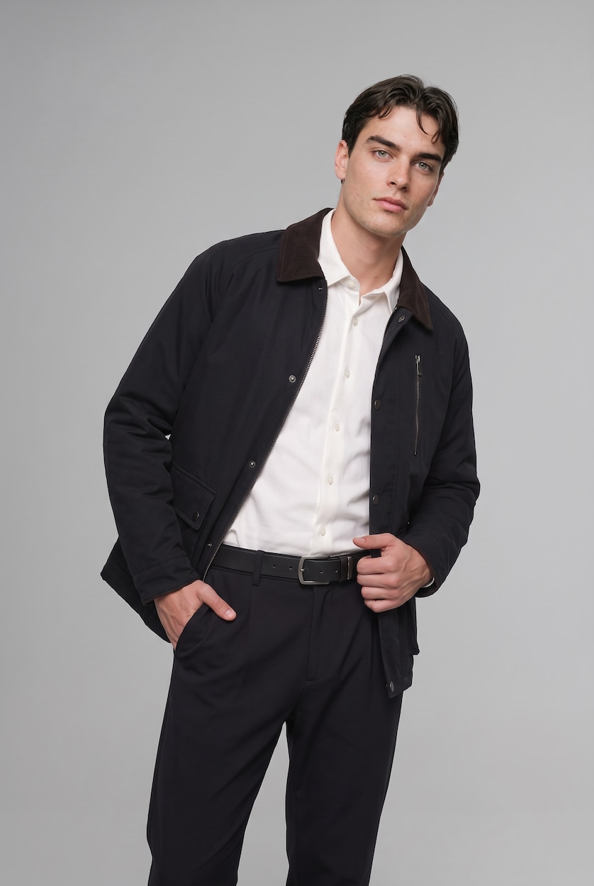 HOMME Marin Pantalon long Coupe droite