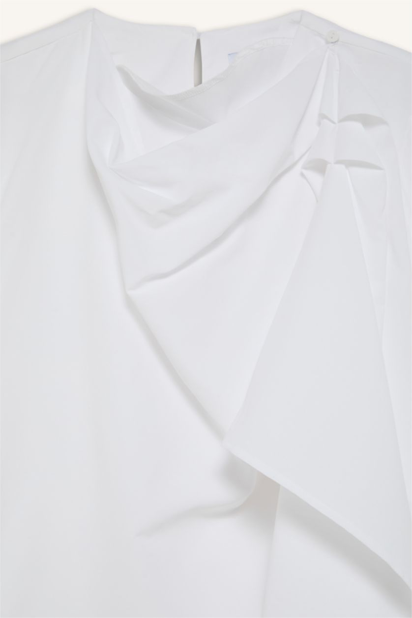Women Ecru Regular Fit Voile Long Sleeve Tunic