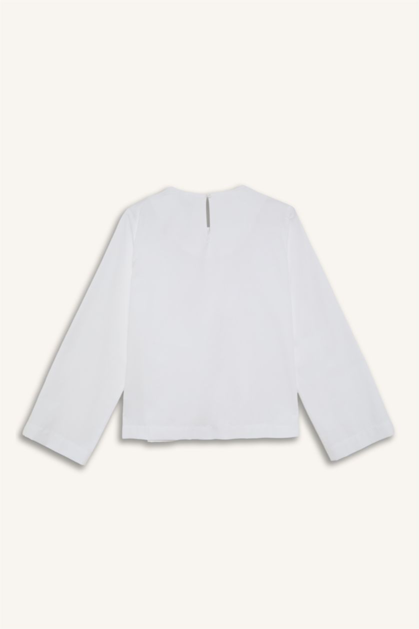 Women Ecru Regular Fit Voile Long Sleeve Tunic