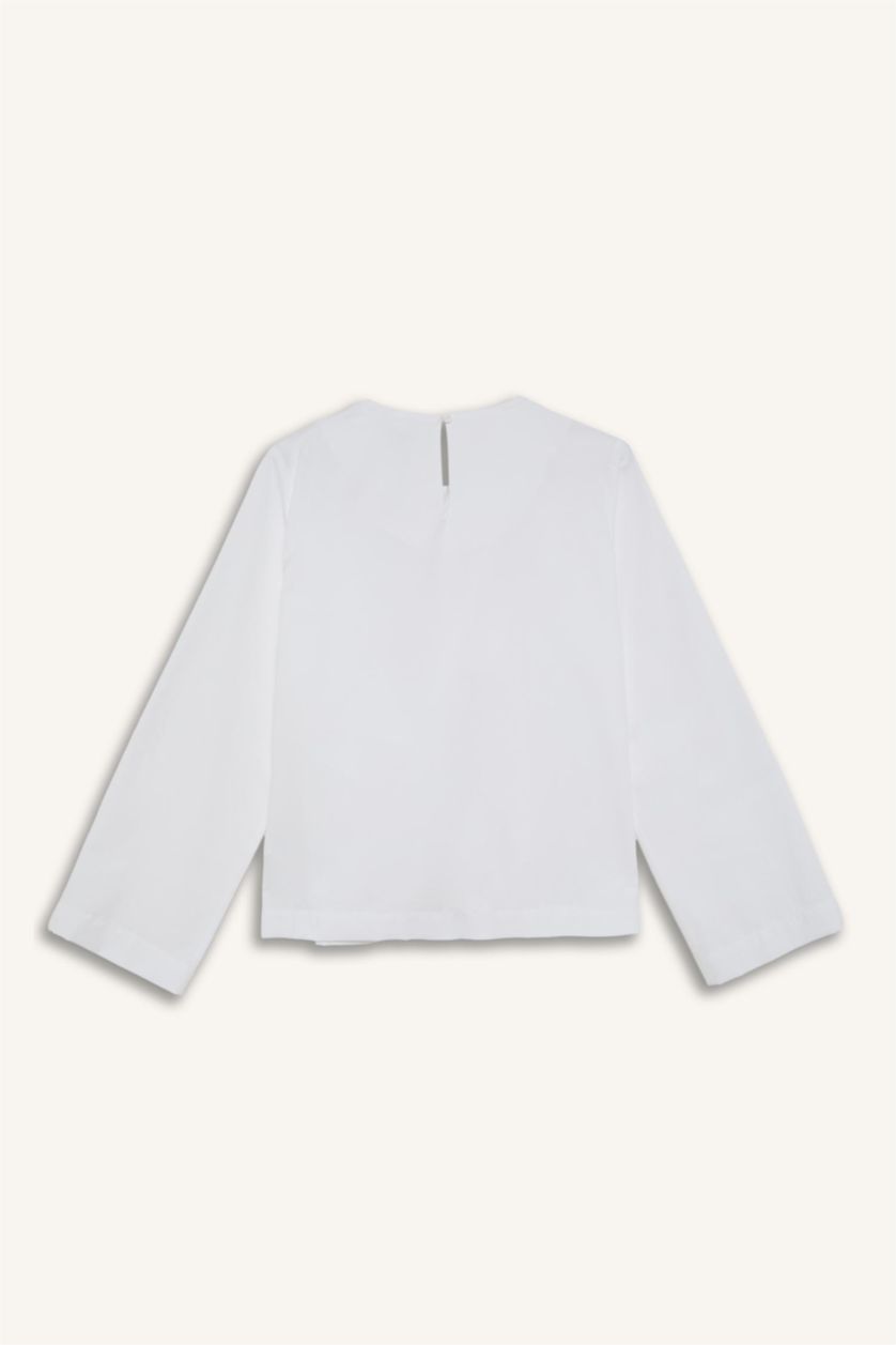Women Ecru Regular Fit Voile Long Sleeve Tunic