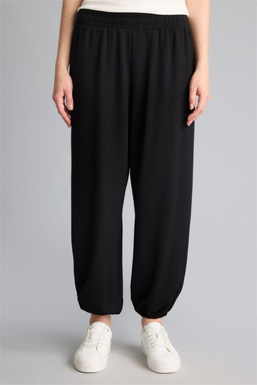 WOMAN Black Balloon Fit modal Trousers