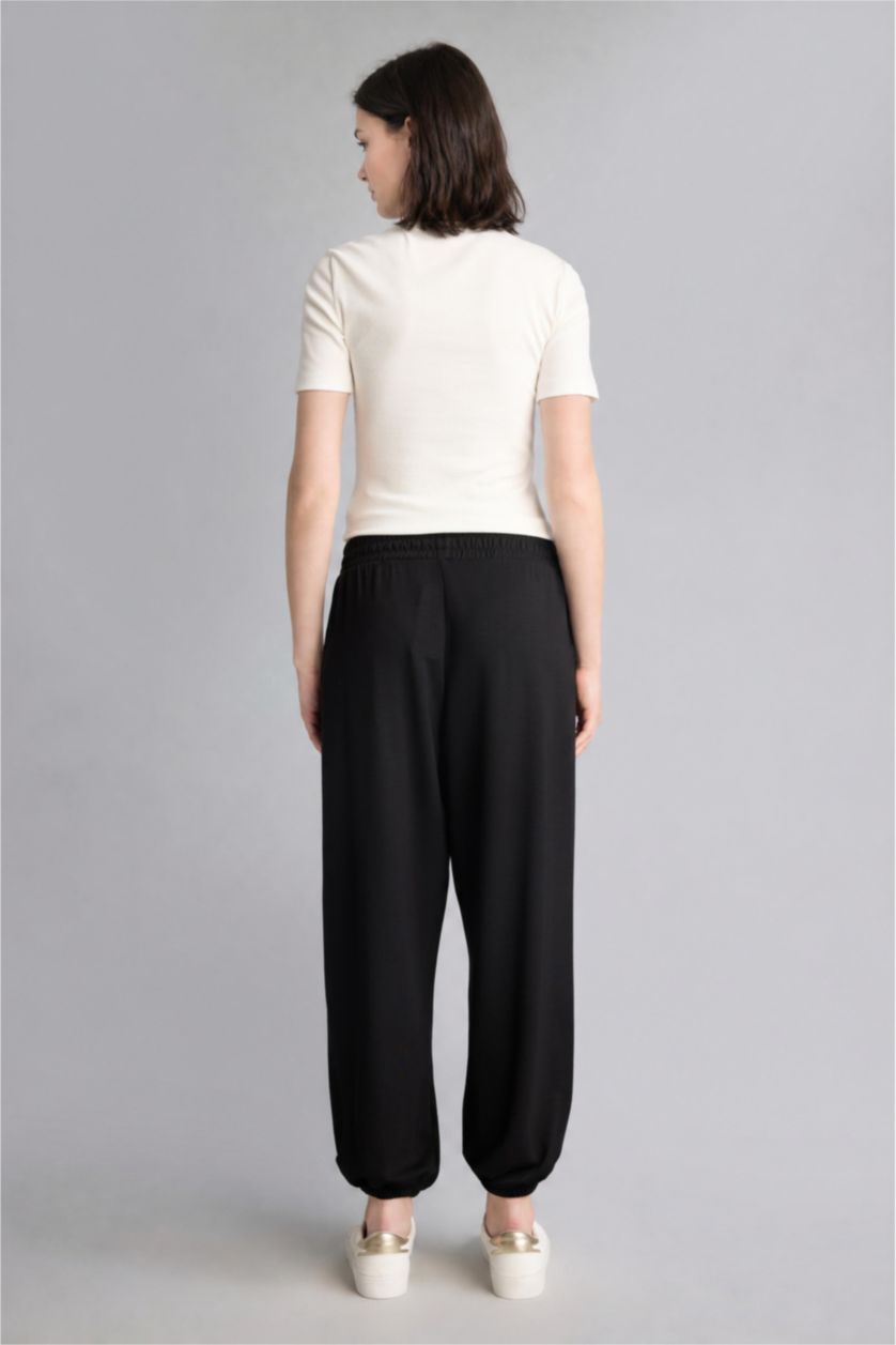 WOMAN Black Balloon Fit modal Trousers