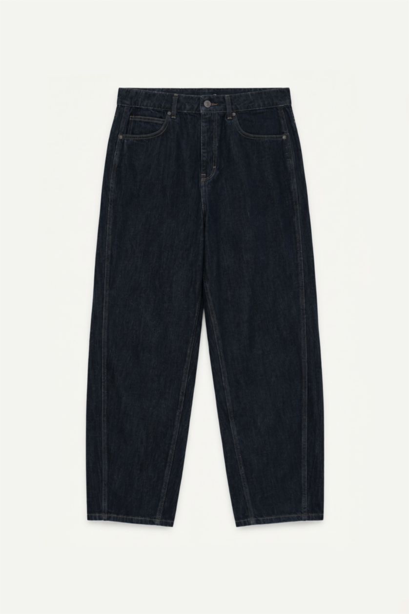 Erkek Koyu Mavi Super Baggy Fit Pantolon