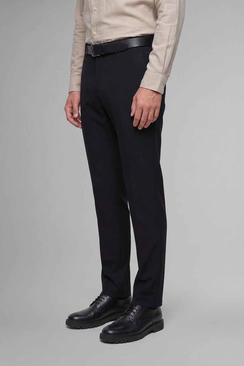 Men Black Regular Fit Trousers