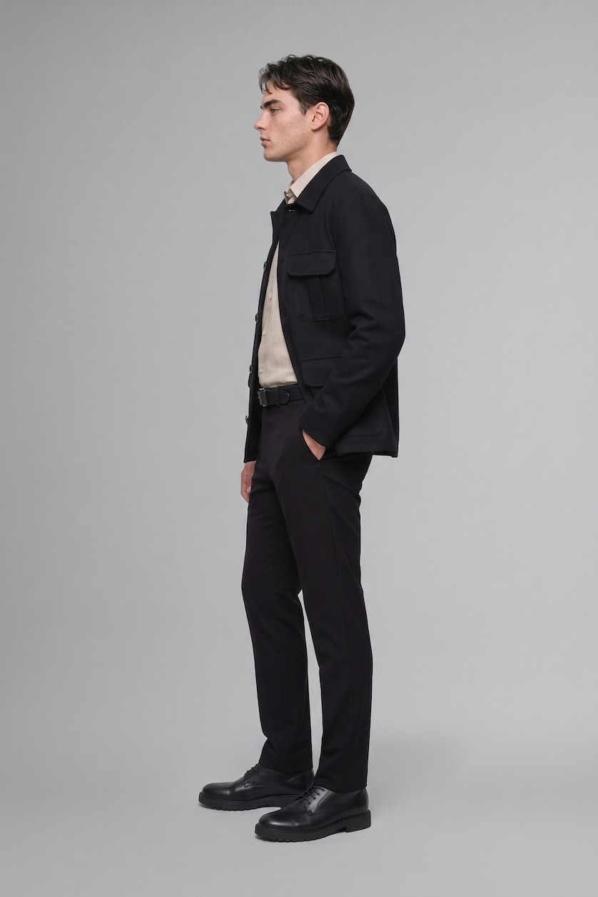 Men Black Regular Fit Trousers