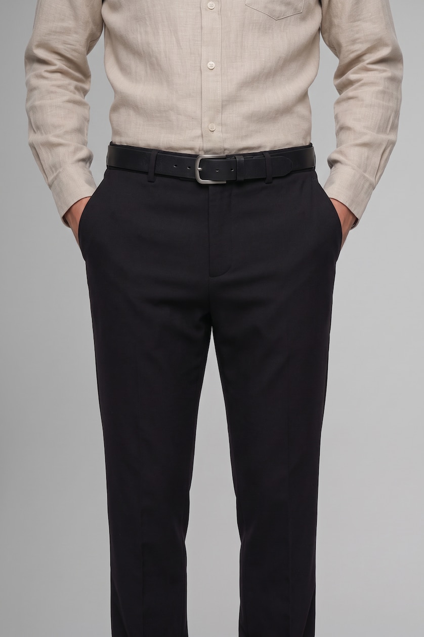 Men Black Regular Fit Trousers
