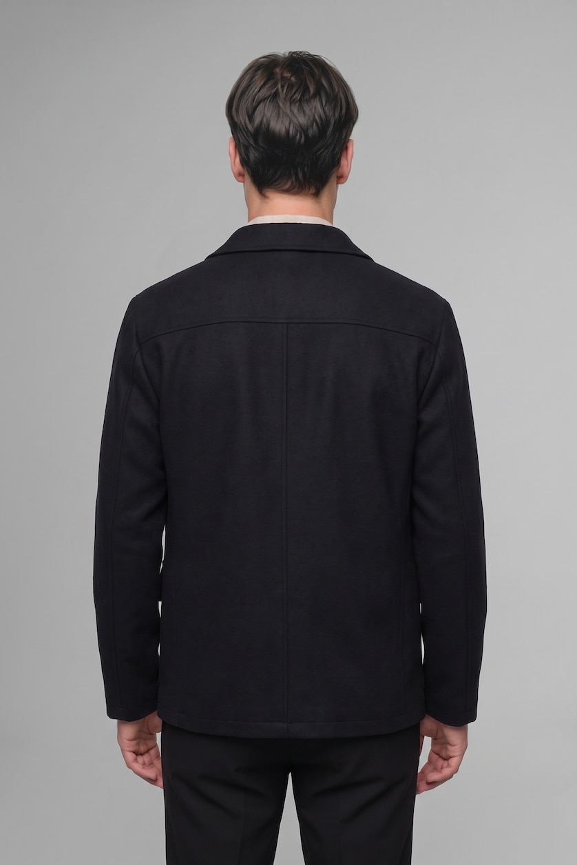 Erkek Siyah Regular Fit Polo Yaka Blazer