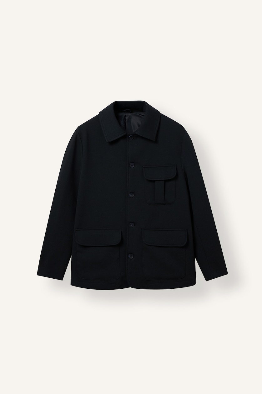 Erkek Lacivert Regular Fit Polo Yaka Blazer