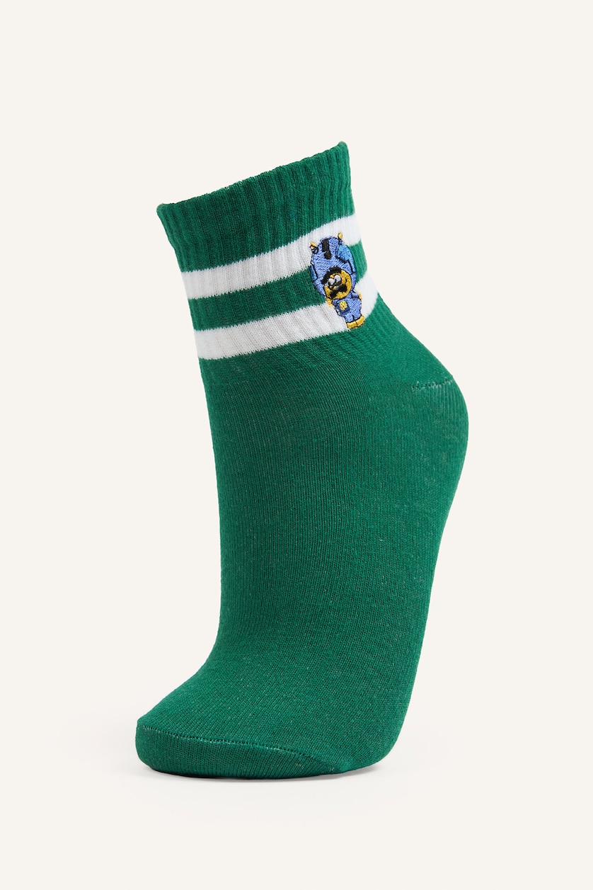 Erkek Çocuk - Genç Erkek Karma Çizgili Figürlü 3'lü Pamuklu Çorap Erkek Çocuk