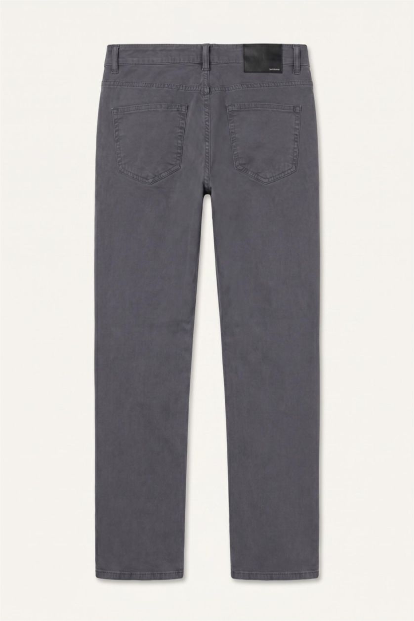 رجال رمادي Straight Fit Trousers