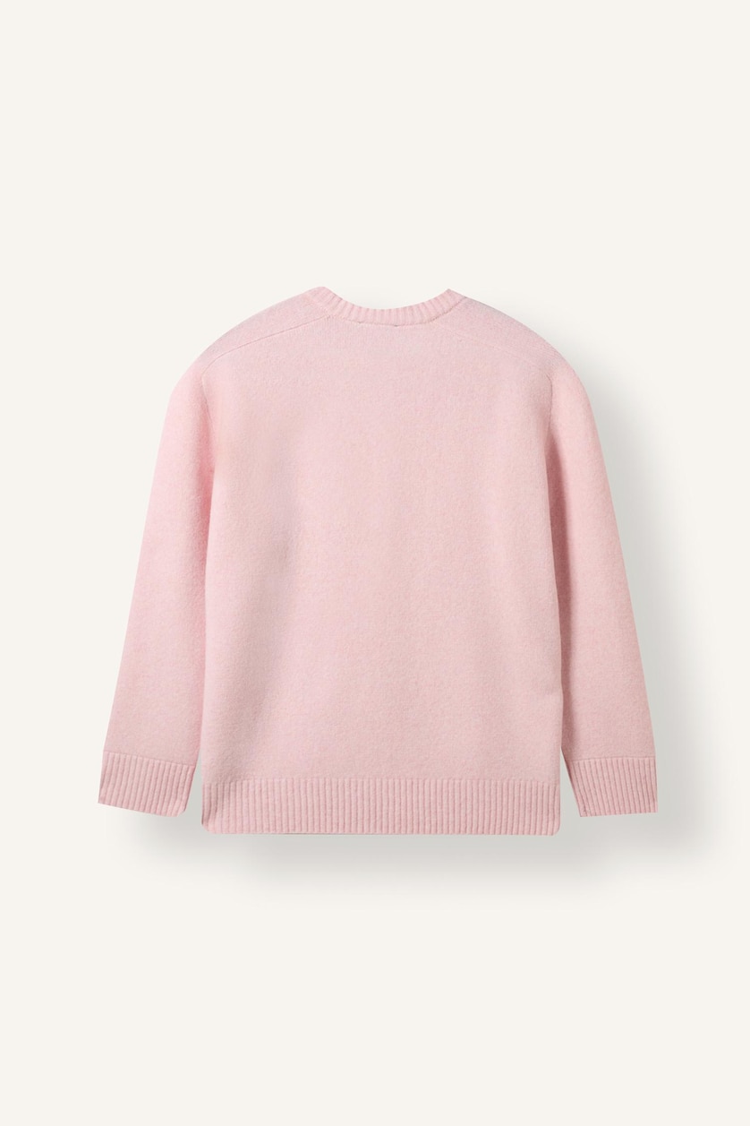 نساء زهري Relaxed Fit Wool Blend Knitted Tunic