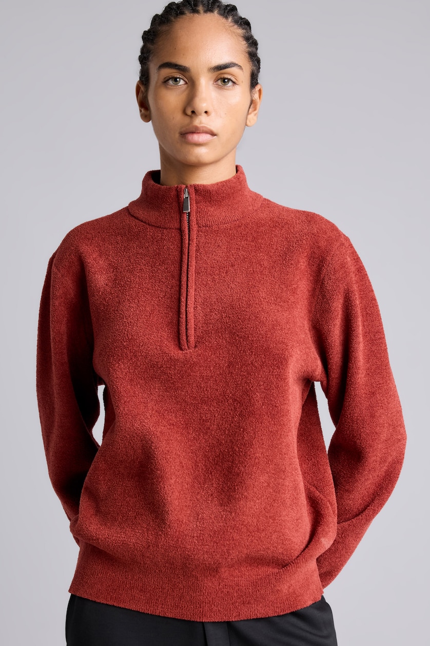 Women Bordeaux Oversize Fit Pullover