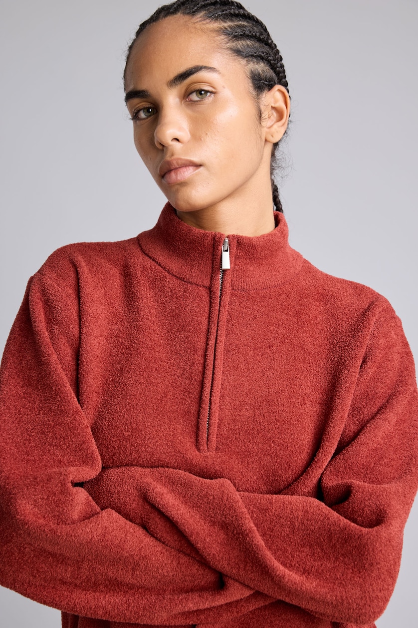Women Bordeaux Oversize Fit Pullover