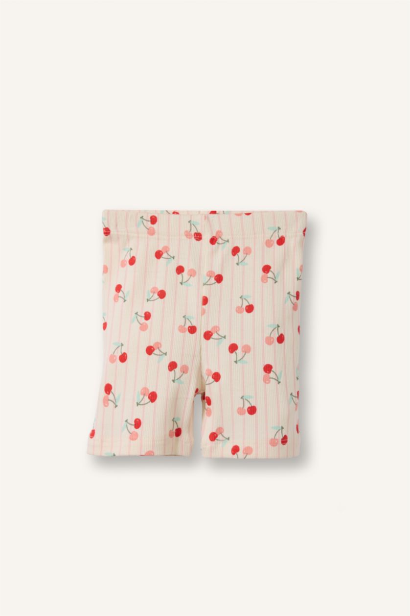 Kız Bebek Ekru Baskılı 2'li Pijama Takımı Kız Bebek