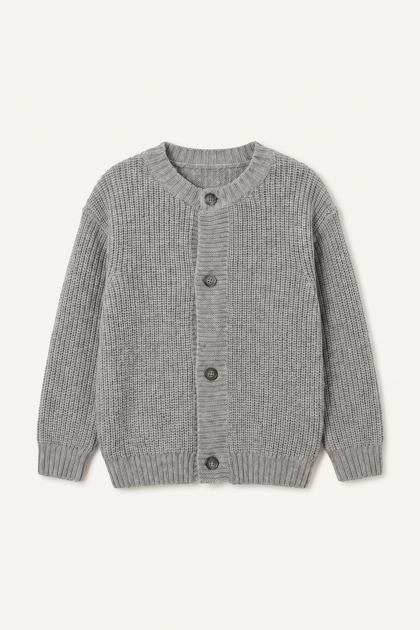 Baby Boy Dark Grey Melange جاكيت ولادي اوفر سايز