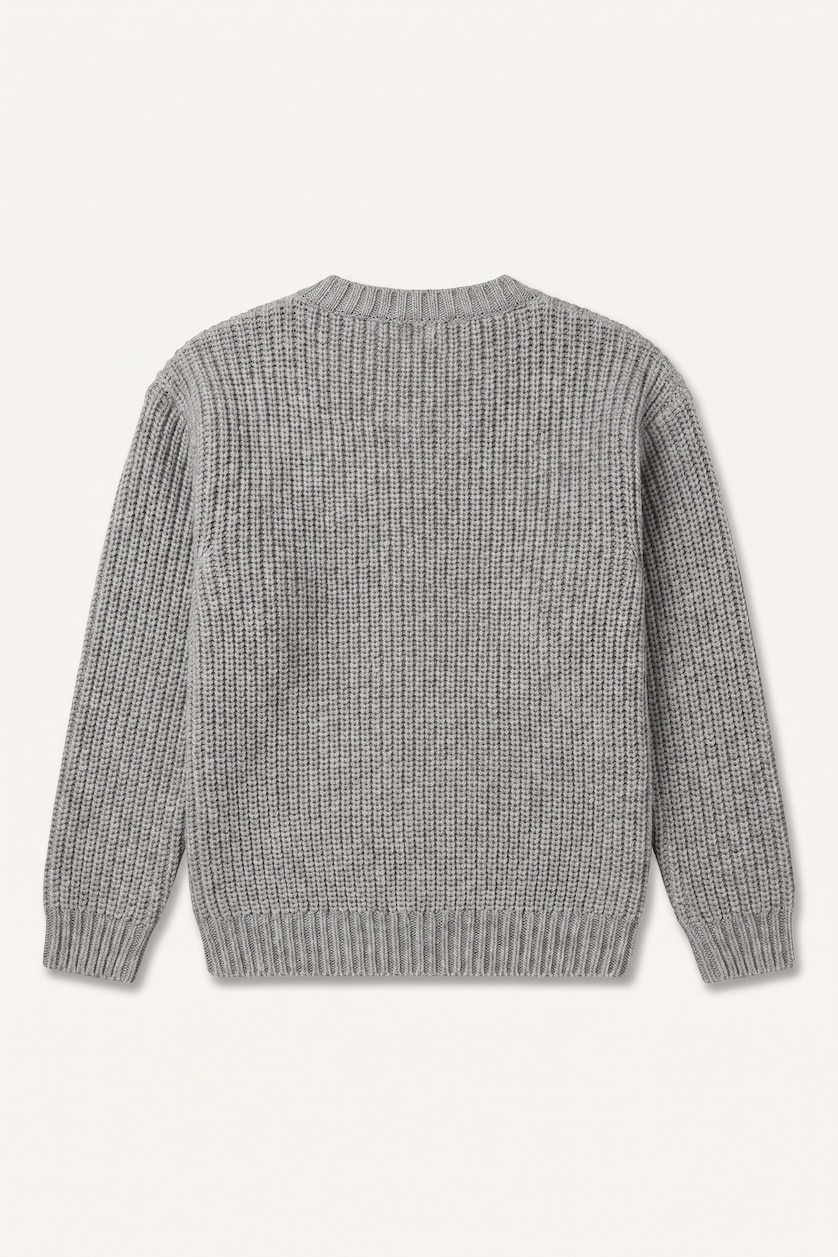Baby Boy Dark Grey Melange جاكيت ولادي اوفر سايز