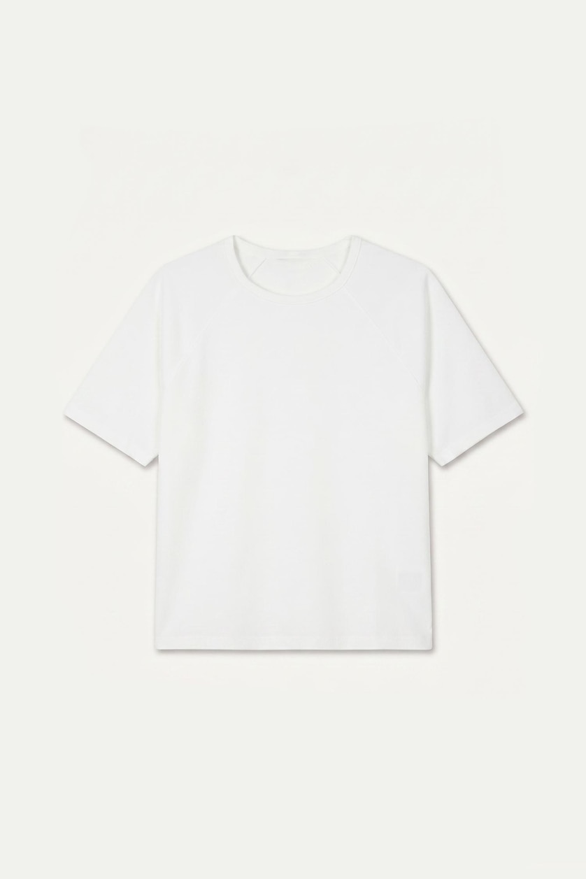 رجال أبيض Boxy Fit Short Sleeve T-Shirt