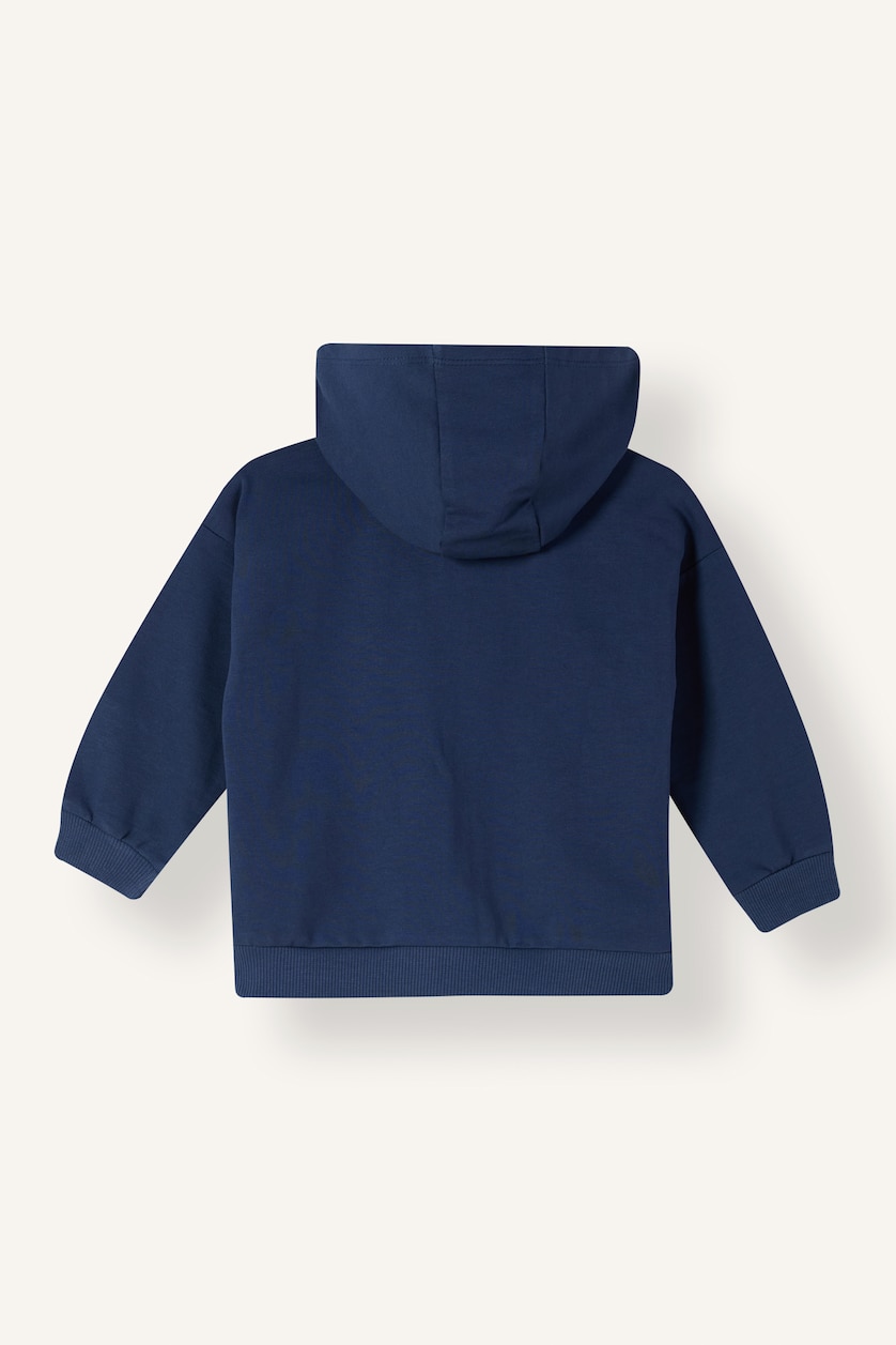 Erkek Bebek Lacivert Kapüşonlu Sweatshirt Hırka Erkek Bebek