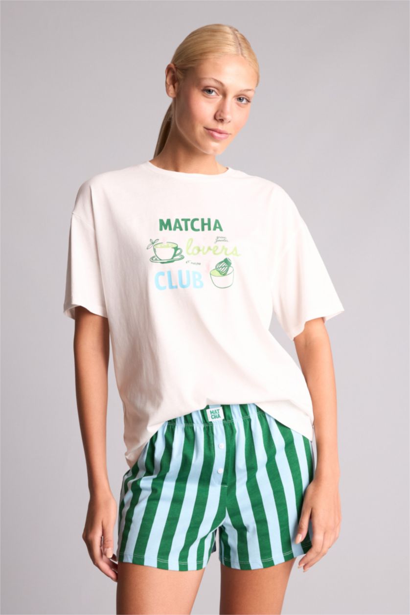 Kadın Koyu Yeşil Oversize 2'Li Pijama Takımı