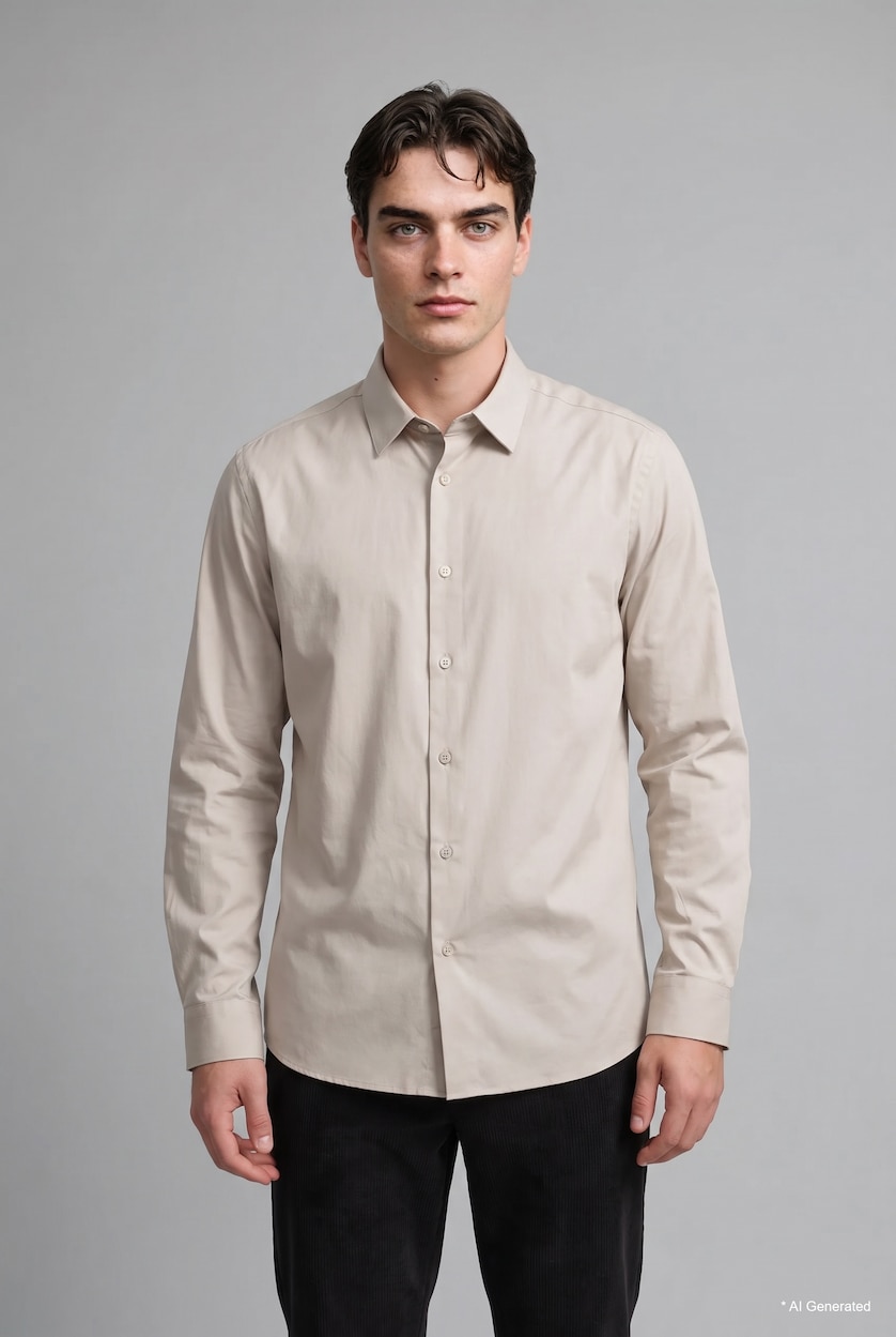 MAN Stone Regular Fit Cotton Long Sleeve Shirt