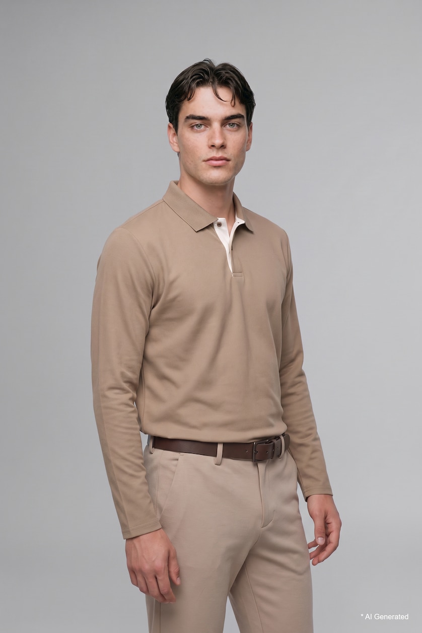 Men Light Brown Regular Fit Sweatshirt