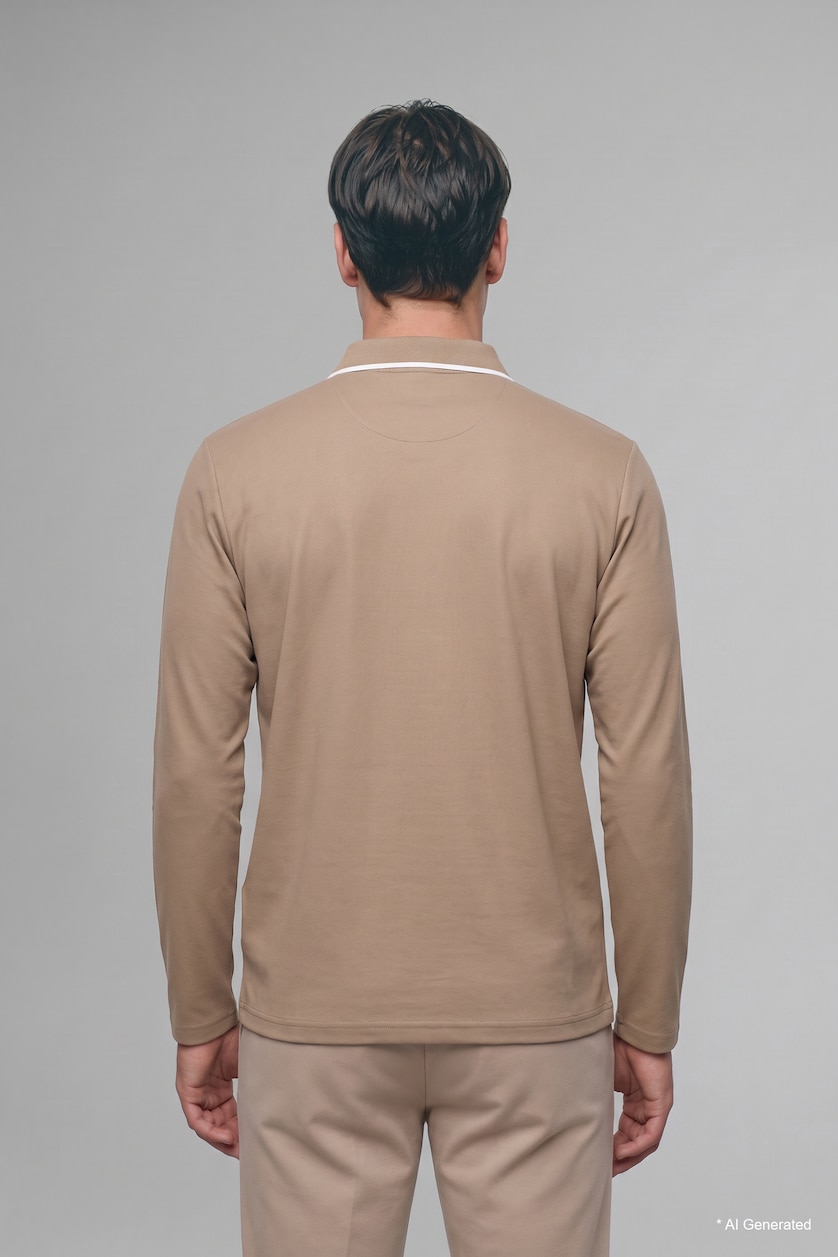 Men Light Brown Regular Fit Sweatshirt