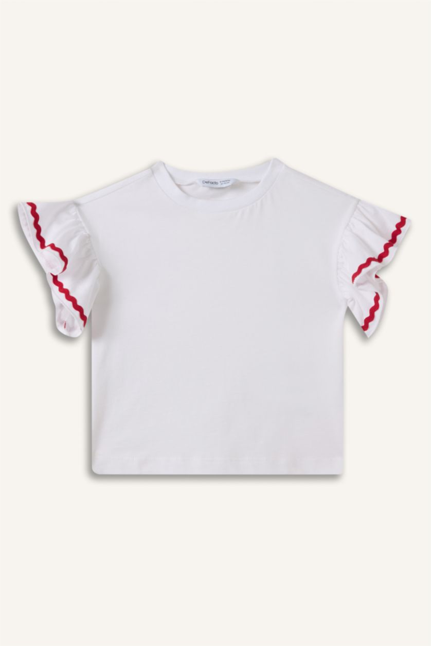 Baby Girls White Short Sleeve T-Shirt