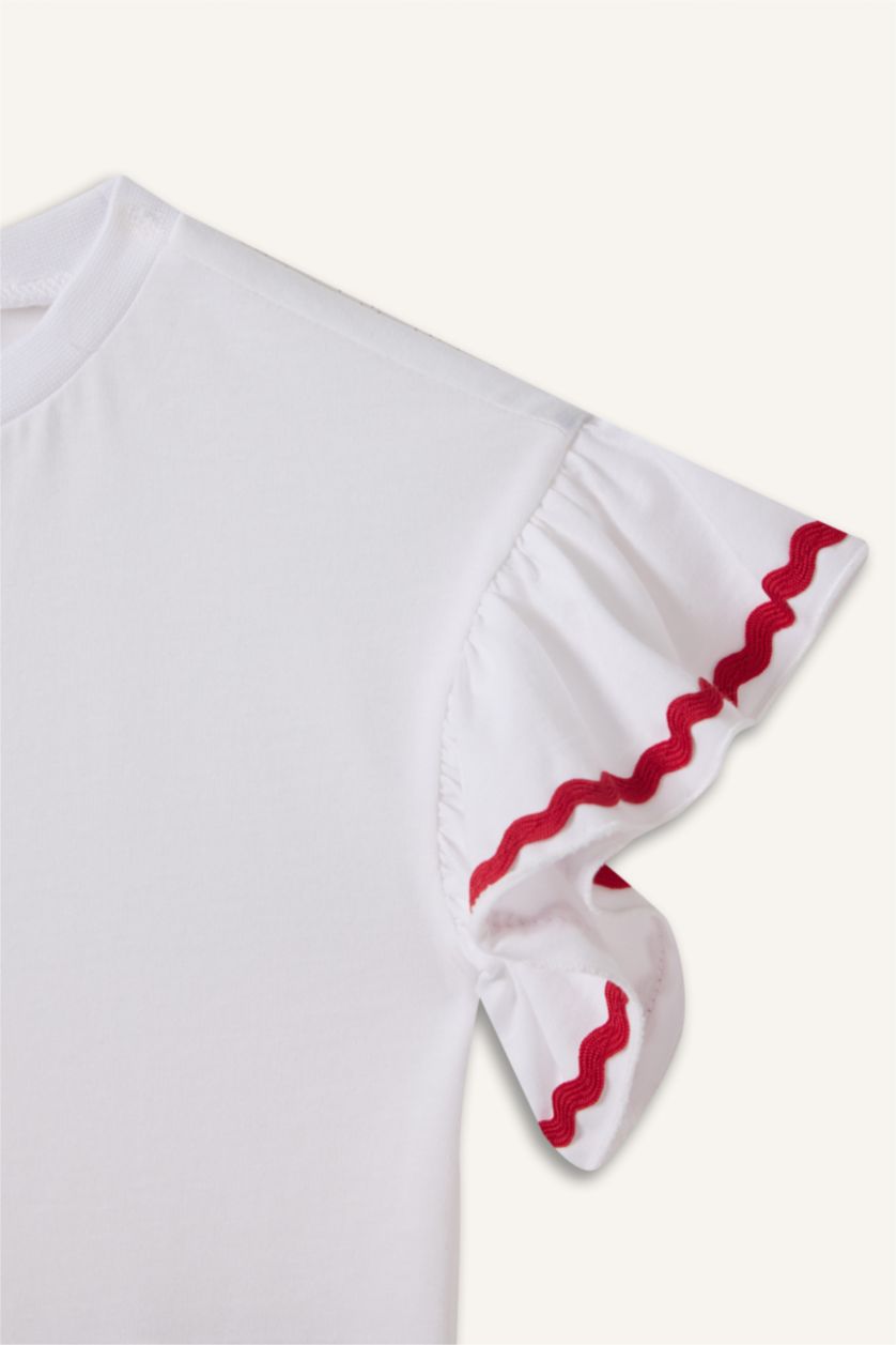 Baby Girls White Short Sleeve T-Shirt