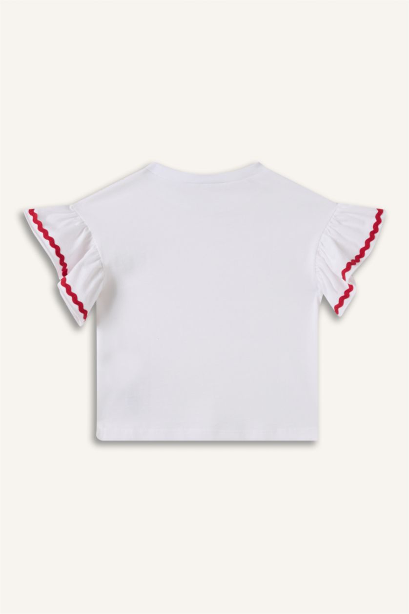 Baby Girls White Short Sleeve T-Shirt