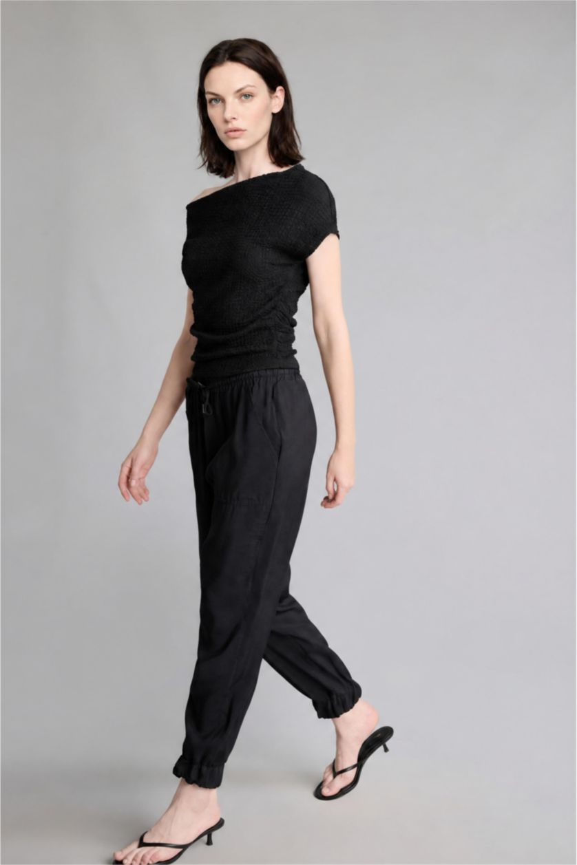 Kadın Siyah Modal Jogger Pantolon