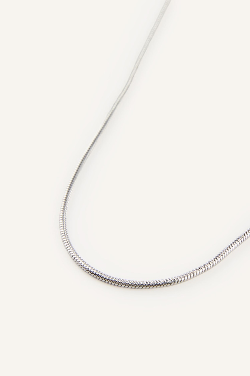 Men Gümüş Boy Silver Steel Necklace