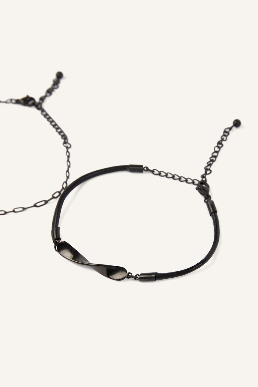 Men Black Man Stainless Steel Black Bracelet