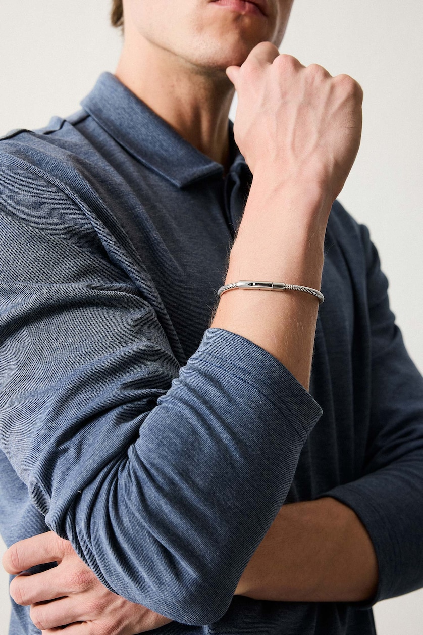 Men Gümüş Bracelet