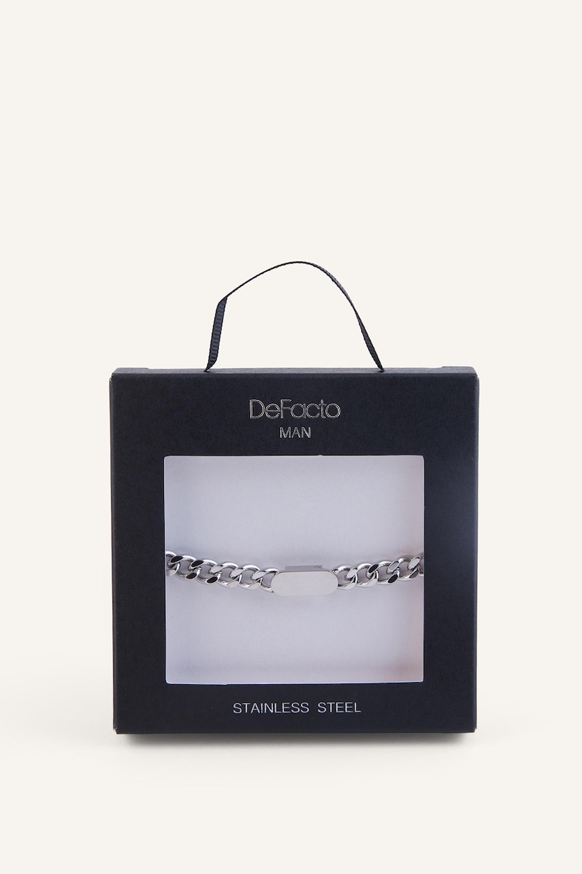 Men Gümüş Man Silver Chain Steel Bracelet