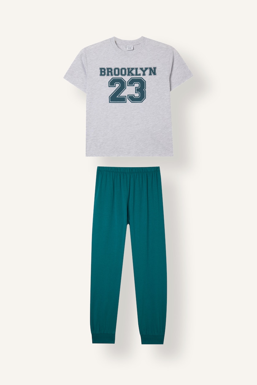 GARÇONS Gris Clair Ensemble Pyjama T-shirt imprimé et Pantalon de survêtement pour garçon