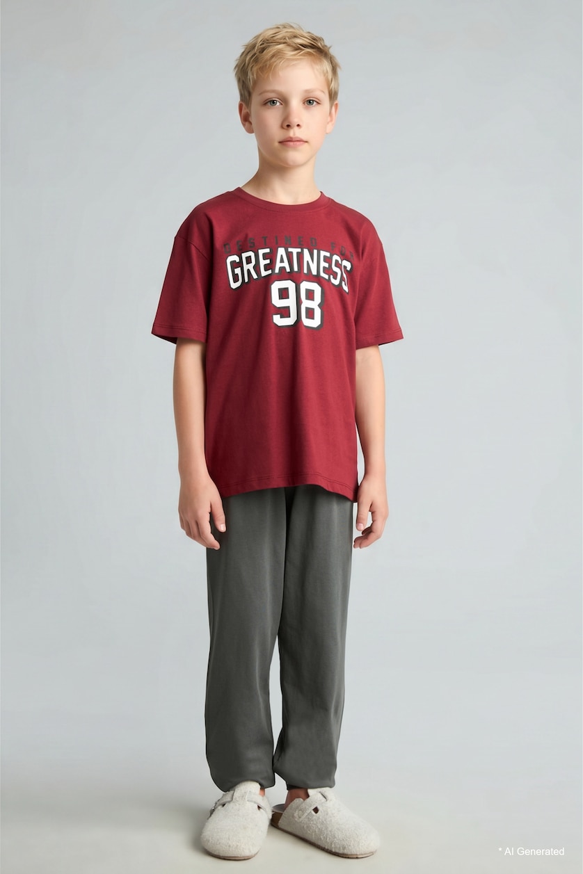 أولاد خمري 2 piece Regular Fit Knitted Pyjamas