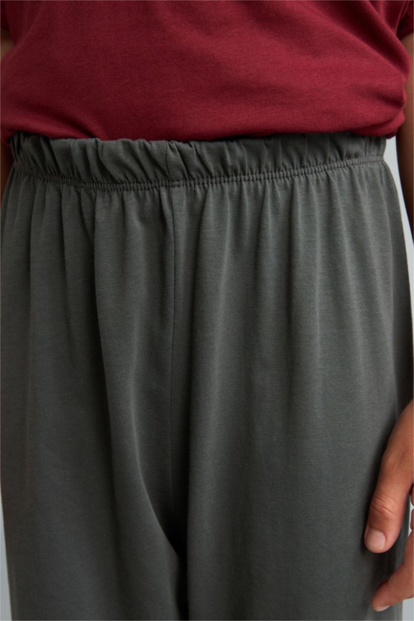 Young Boys - Teen Boys Bordeaux 2 piece Regular Fit Knitted Pyjamas
